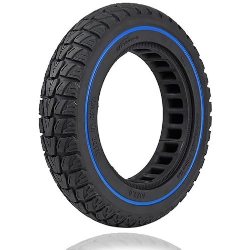 Felixstory 50/75-6.1 Scooter Tire: 10x2.125 Solid Rubber Tires for Okai Gotrax Apex Pro XL Rival XR Ulxta Electric Scooter, 10 Inches Honeycomb Tubeless Replacement Wheels Blue 1 Pcs