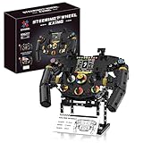 Pagotho Rennsimulator-Lenkrad-Bausatz, mechanisches Gaming-SIM-Rennwagen-Lenkrad aus Bausteinen mit beweglichen Teilen, Geschenk für Erwachsene zum Zusammenbauen, 900+ Teile