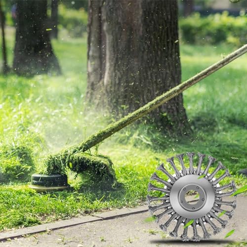 Forever Speed Unkrautbürste Wildkrautbürste für Rasentrimmer 6\ 25,4 x 150 mm Stahlbürste Fugenbürste für Freischneider Motorsense äher Entfernung von Unkraut