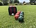 BuyBocceBalls Listing - Made in USA, Premium Quality Engraved Tournament Bocce Set, 998 Grams (2 lbs. 3.2 oz.). Various Bag Colors - 110mm Rustic Orange and Dark Green Balls, Nylon Bag