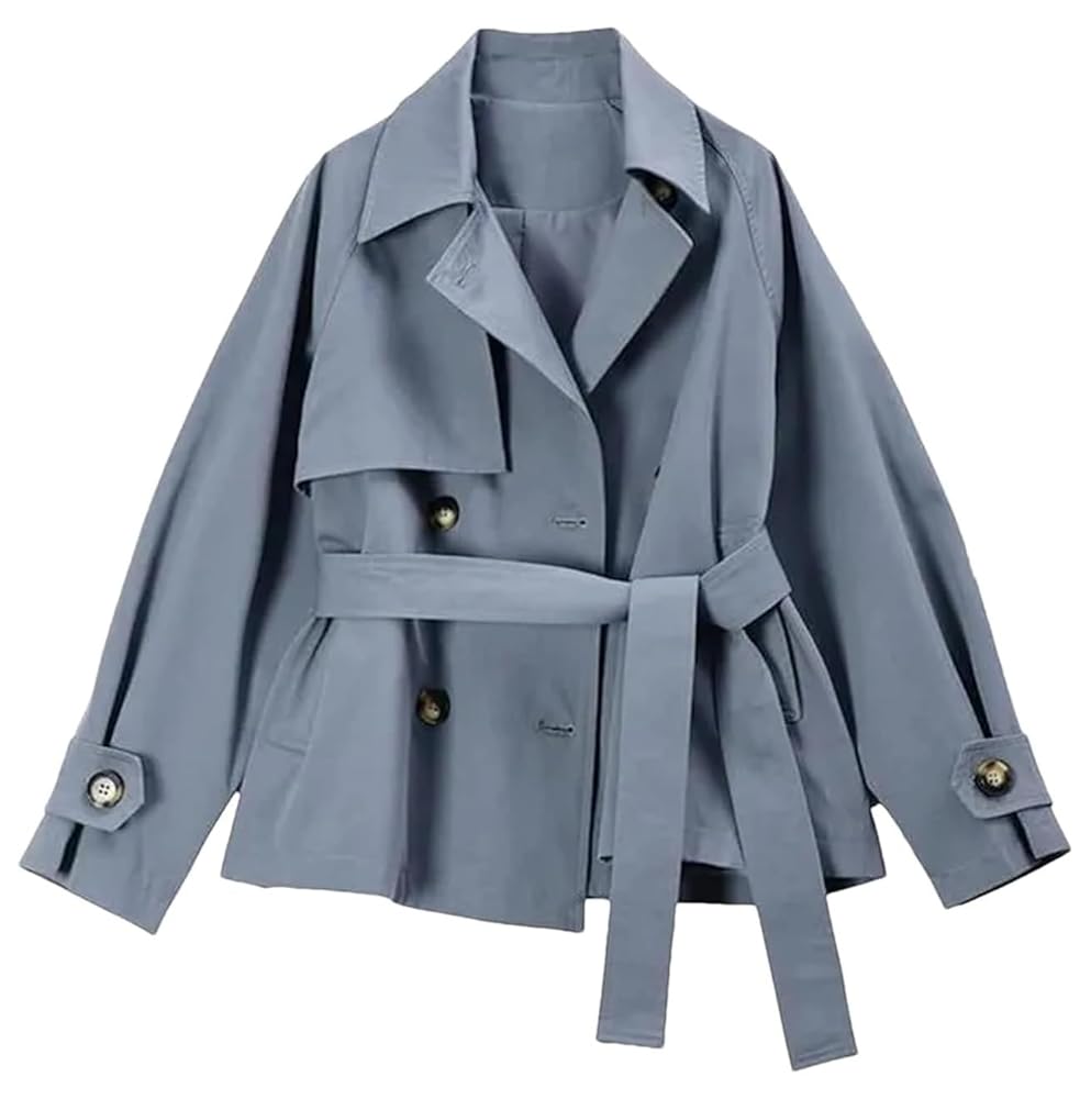 ジャケット・アウター loose double breasted trench coat Amazon.com: Women Loose Trench Coat Winter Casual Solid