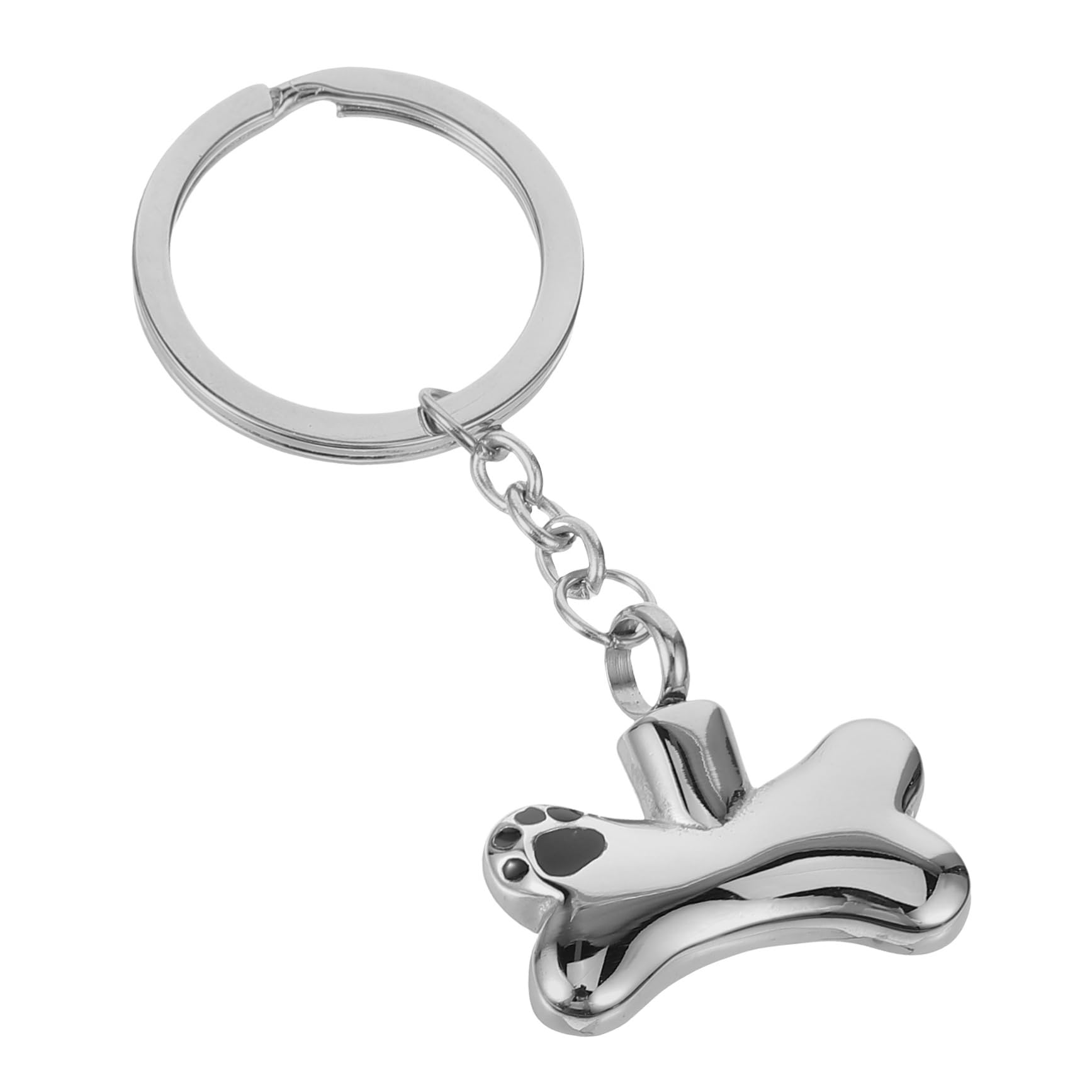 INOOMP 5 Pz Portachiavi con Osso di Cane Portachiavi con Collana a urna Portachiavi di simpatia Ciondolo Urna Memoriale Portachiavi con urna Portachiavi urna di Cenere