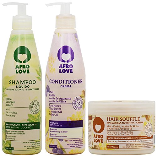 Afro Love Hair Care Set: Shampoo, Conditioner & Soufflé