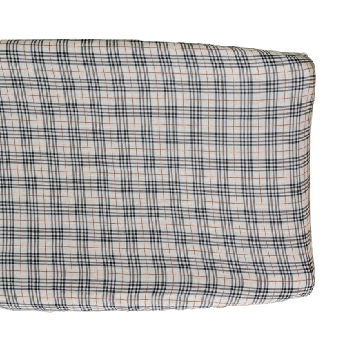 Mebie Baby Changing Pad Cover, Vintage Plaid, 100% Muslin Cotton Changing Table Pad Cover for Baby Boy and Girl, Designer Nursery Decor Covers, Diaper Changing Pad Cover for Changing Station