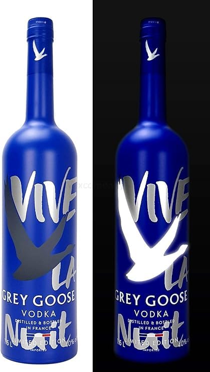 Grey Goose Vodka Vive La Nuit Limited Edition 1500ml (40% Vol) - Mit LED Beleuchtung -[Enthält Sulfite] + Space Keks ( 45g ) von Onlineshop Bormann