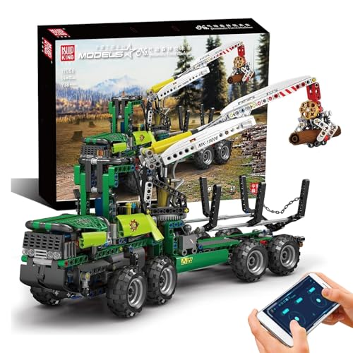 Mould King 19006 Forest Machine Building Kit�A�N���[���𓋍ڂ�����͖؍ރg���b�N�A938+Pcs���ݎԂ������ጚ�z�L�b�gSTEM�j�̎q���猚�z�����K