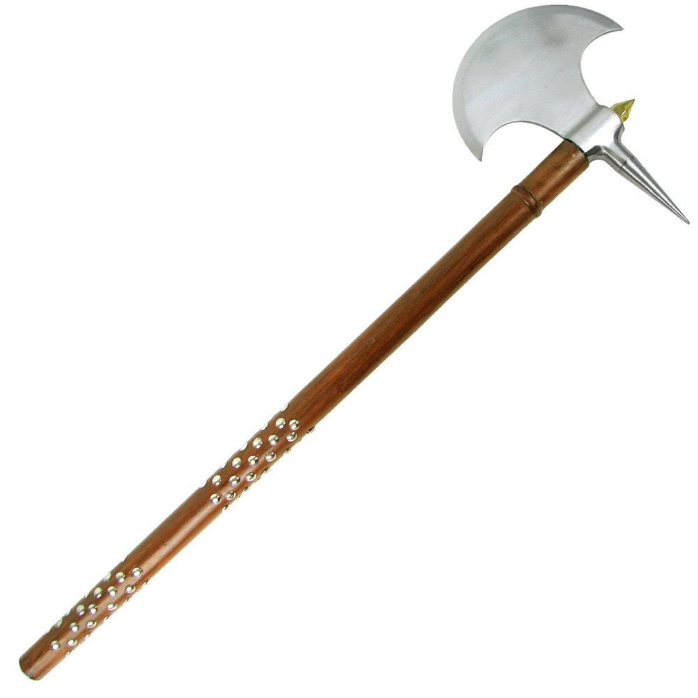 Whetstone Cutlery Authentic Medieval Axe with Studded Wood Handle