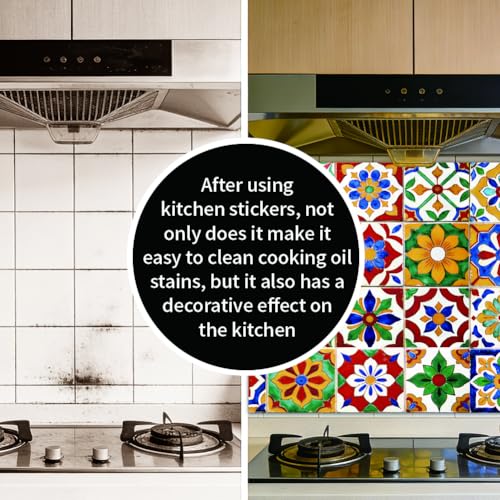 Calcomanías de pared impermeables y lavables para proteger el salpicadero de cocina 4