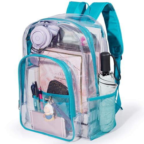 Mochila CLear JD01-BC, Azul-petróleo, Universal, Mochila transparente