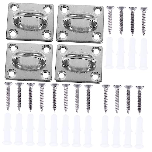 LIFKOME Stainless Steel Ceiling Hooks Set 4 Pack Fan Hanger Indoor Outdoor for Hammocks and Fans