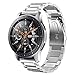 SUNDAREE Kompatibel mit Armband Galaxy Watch 46MM/Watch 3 45MM/S3 Classic/Garmin Venu 2/Huawei Watch GT3 46MM/Amazfit GTR 4,22MM Metall Silber Herren Ersatz Metallarmband Edelstahl Uhrenarmband
