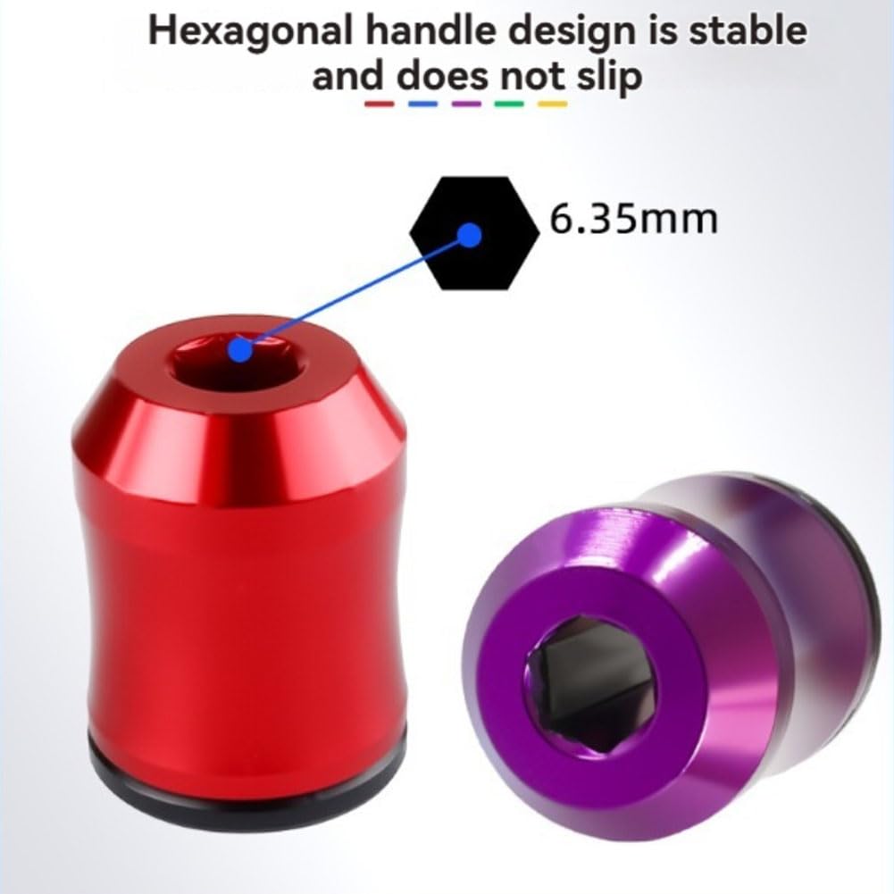 3/5 pcsMagnetizer & Demagnetizer Tool Set, 1/4" Hex Screwdriver Head Magnetizer Demagnetizer Tool, Premium Alloy Drill Accessories for Fastening & dIY Repair (5-A)