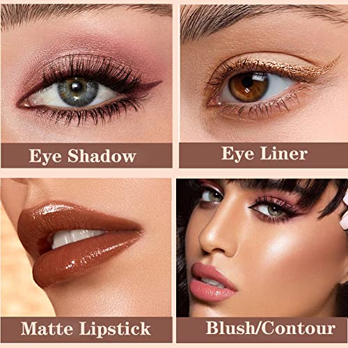 Rosarden Eyeshadow Stick,Cream Eyeshadow Stick, Pencil Eyeshadow Stick, Waterproof Matte Eyeshadow Pen Makeup For Women Brown Taupe， Light Long Lasting #TOP6