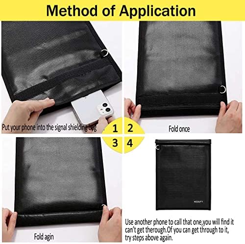 3 Pack Faraday Bag for Laptops & Tablets & Car Keys, Faraday Pouch for Car Keys, Car Key Signal Blocker Pouch, Fireproof & Waterproof Signal Blocking Pouch, RFID Key Pouch