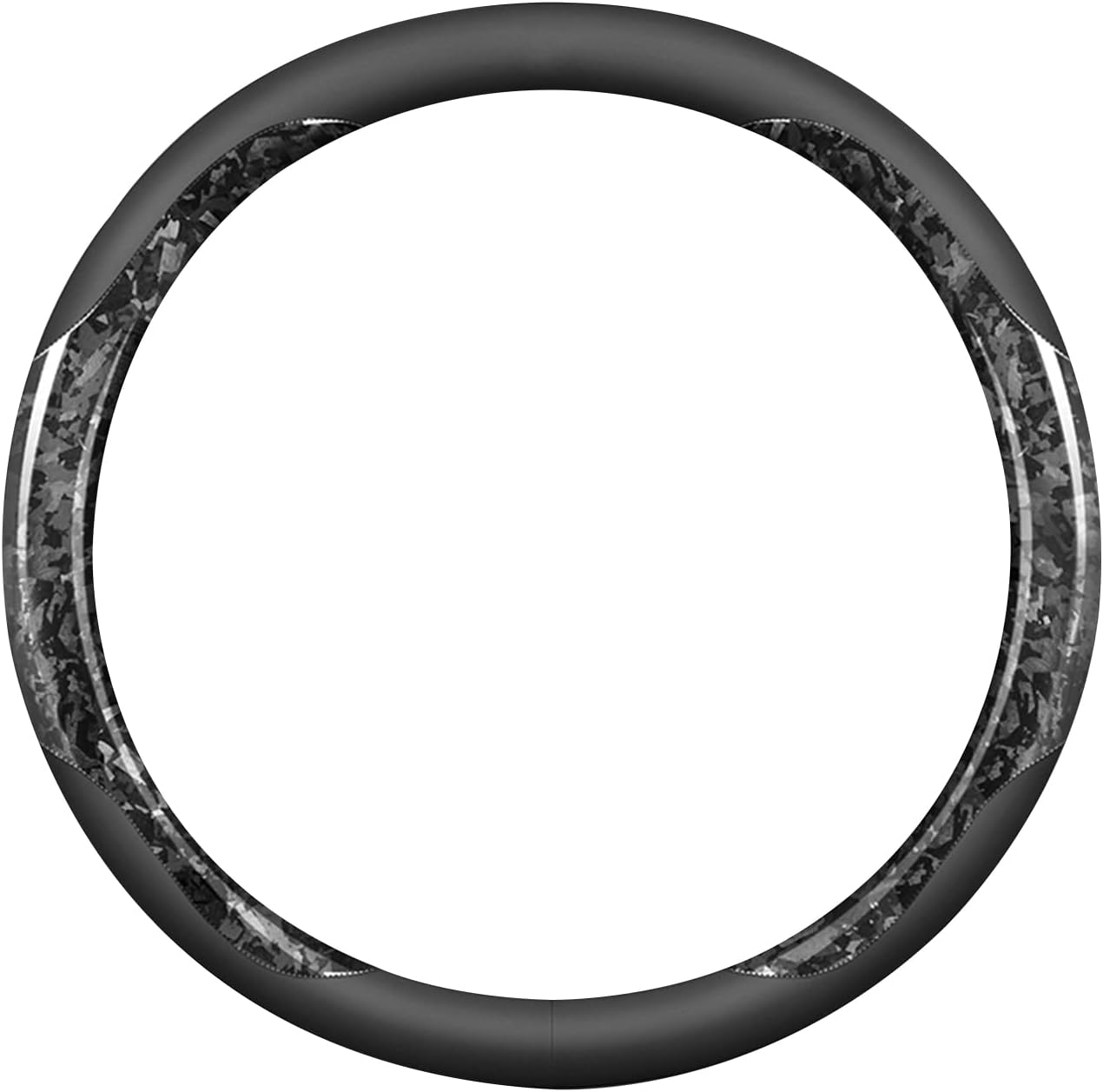 Ergocar Car Steering Wheel Cover Forged Carbon Fiber Anti-Slip Steering Wheel Accessories Universal Size 15 Inches (38 Cm) Suitable for a Variety of Cars