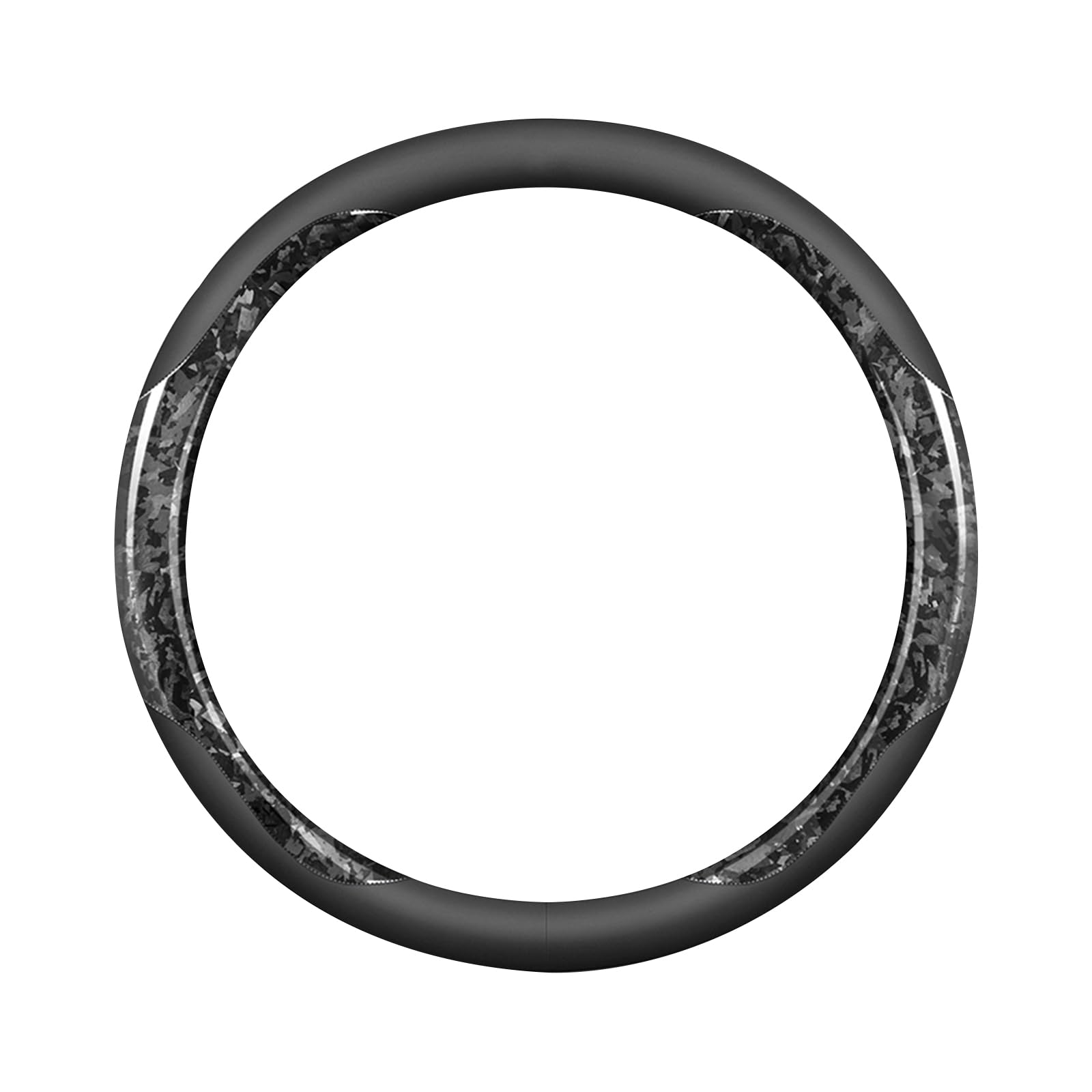 Ergocar Car Steering Wheel Cover Forged Carbon Fiber Anti-Slip Steering Wheel Accessories Universal Size 15 Inches (38 Cm) Suitable for a Variety of Cars