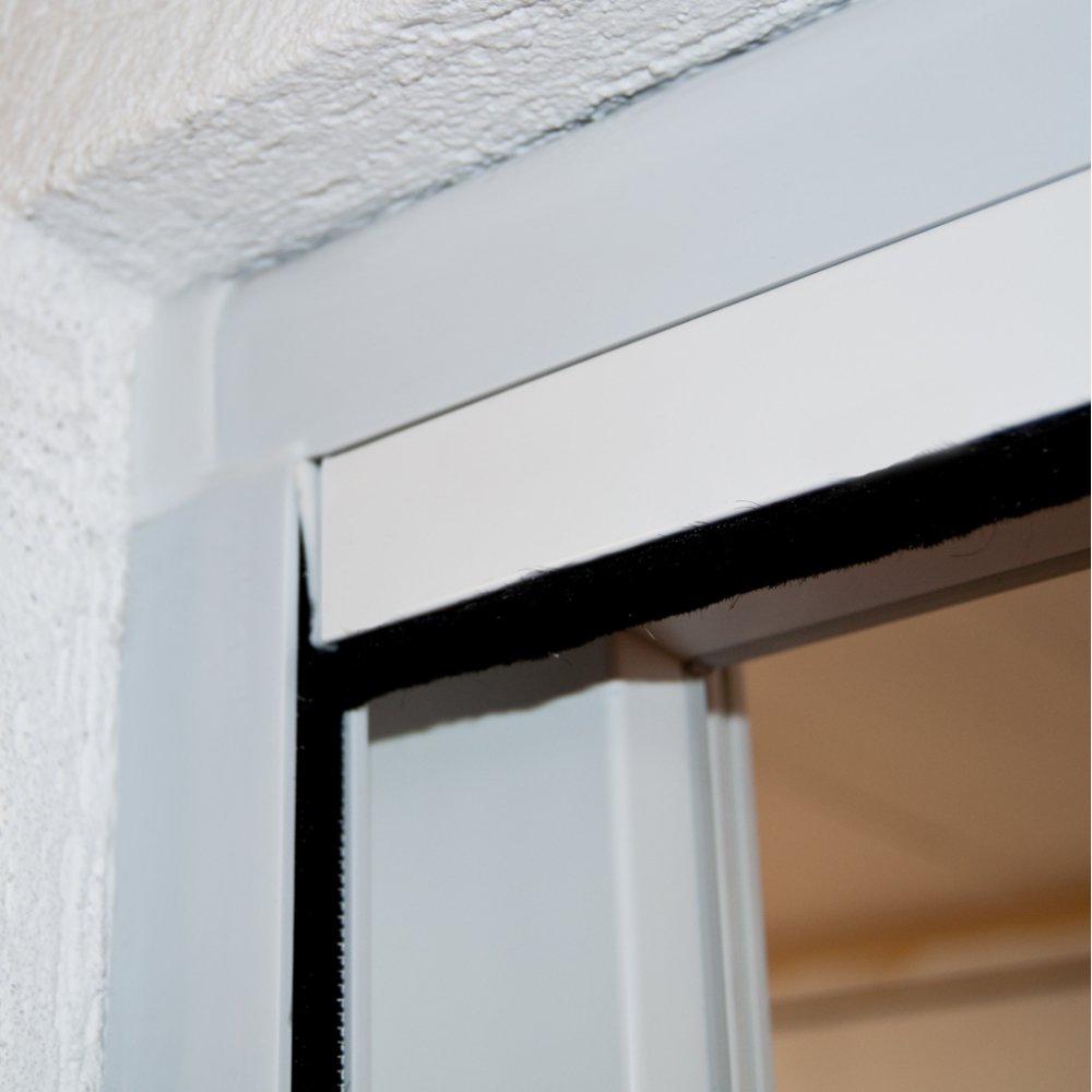 Fliegengitter Rollo für Fenster als PVC-Bausatz mit Fiberglasgewebe Insektenschutz - 80 x 130 cm