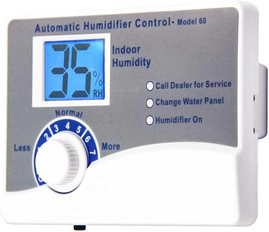 60 Whole House Humidifier Control Humidistat with Outdoor Temperature Sensor, Compatible with 400, 500, 600, 700, Automatic Digital Whole House Humidifiers, 24VAC