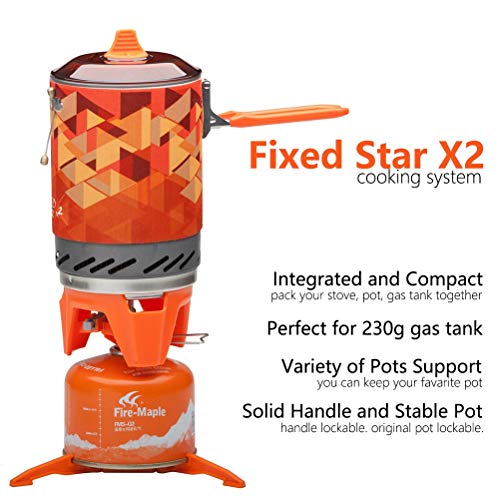 Fire Maple X2 Cooking System Portable Backpacking Camping Stove Camping Pot With Piezo Ignition #TOP1