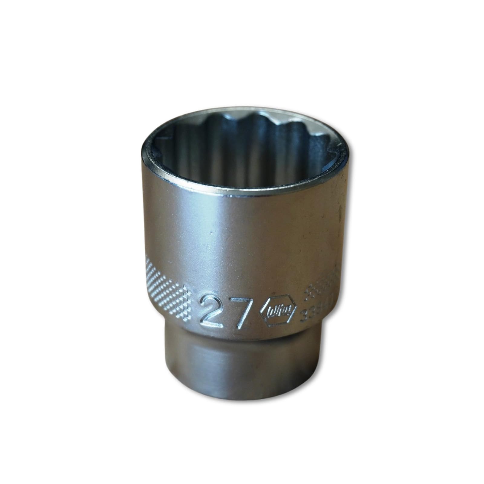 338-43 Socket 1/2 Drive 12 Point 27 mm, Red