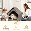 GULAIMOAO Cat Litter Box Enclosure, Hidden Covered Litter Box Furniture with Air Holes, Resin Outdoor Cat House Weatherproof, Wide Opening Design for Easy Cleaning, Grey