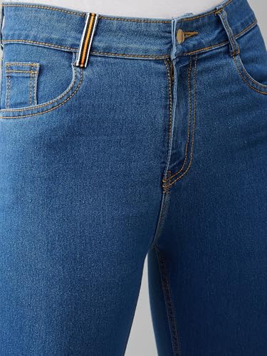 Image of Miss Chase Women's Skinny High Rise Cropped Stretchable Denim Jeans