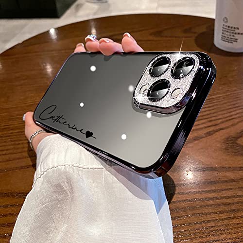 Coque étui protection objectif paillettes iPhone 14 personnalisé couverture transparente