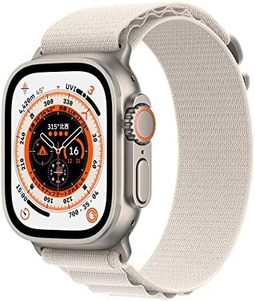 【整備済み品】Apple Watch Ultra (GPS + Cellularモデル) - 49mm チタニウムケースとスターライトアルパインループ - M