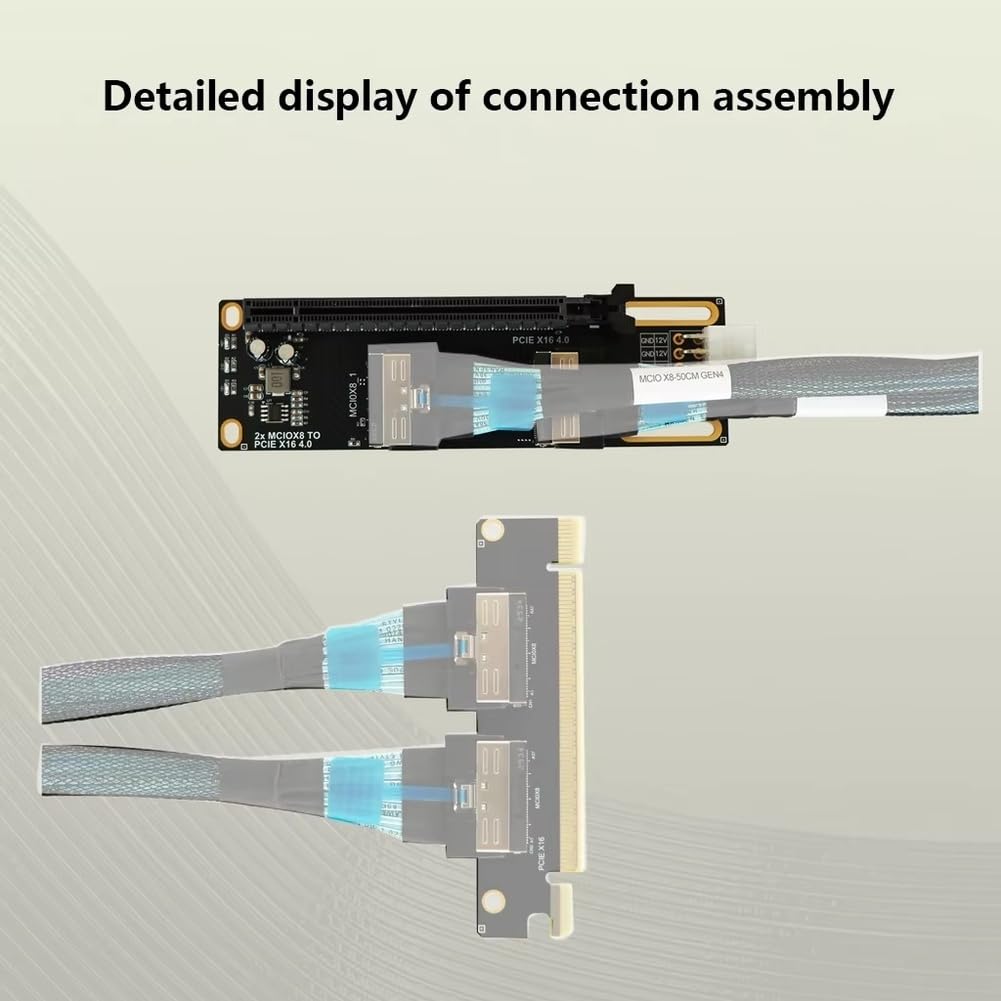 Scheda Adattatore MCIO X8 a PCIe 4.0 X16 per Server