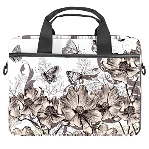 Sacoche ordinateur 13-14.5 pouces papillon floral pour vos trajets quotidiens et le bureau
