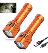 WdtPro Flashlights High Lumens Rechargeable, 4X Super Bright LED Flashlight, Powerful Flash Light...