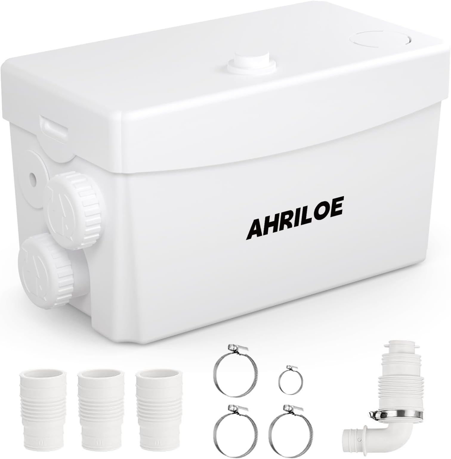 450W Sink Pump, Toilet Macerator Pump with 3 Inlets/1 Outlets, Sewage Pumps for Sink, Laundry, Basement