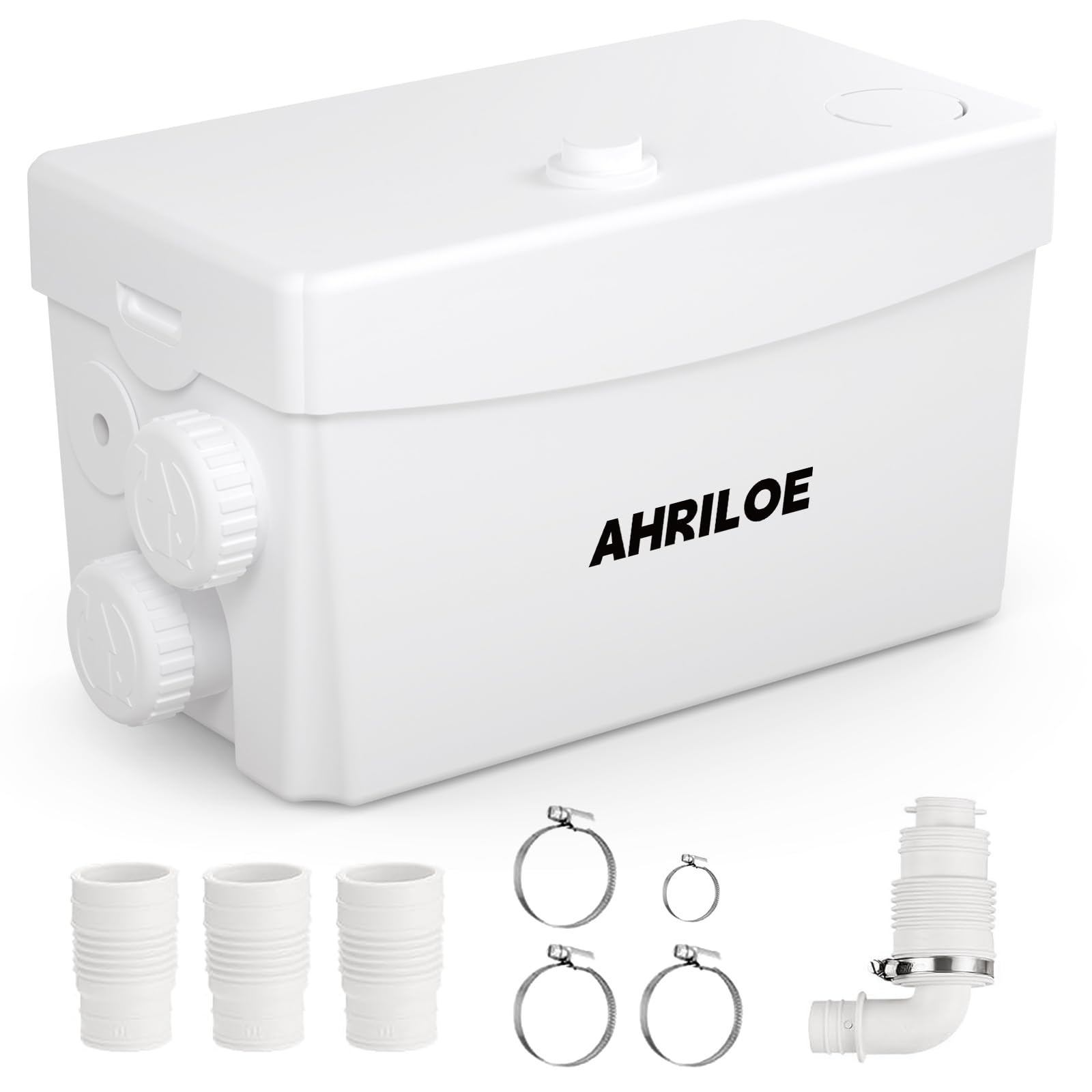 450W Sink Pump, Toilet Macerator Pump with 3 Inlets/1 Outlets, Sewage Pumps for Sink, Laundry, Basement