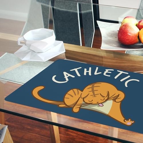 Sets de table souples en liège bleu grand format napperons Cathletic - 6