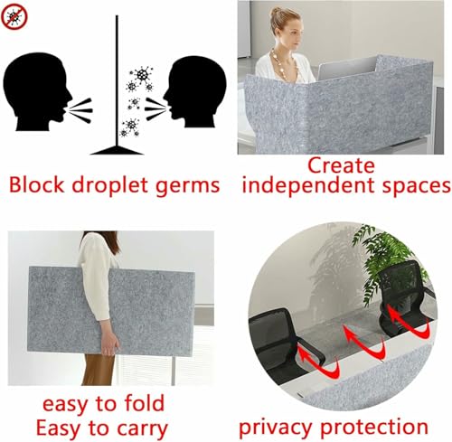 Diviseur de bureau acoustique portable pour bloquer les distractions - 4