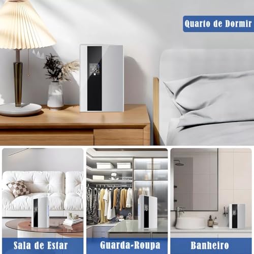 Yesop Desumidificador De Ar Ambiente Eletrico Antimofo 2000ml Portátil E Bivolt 110/220v Operação Co