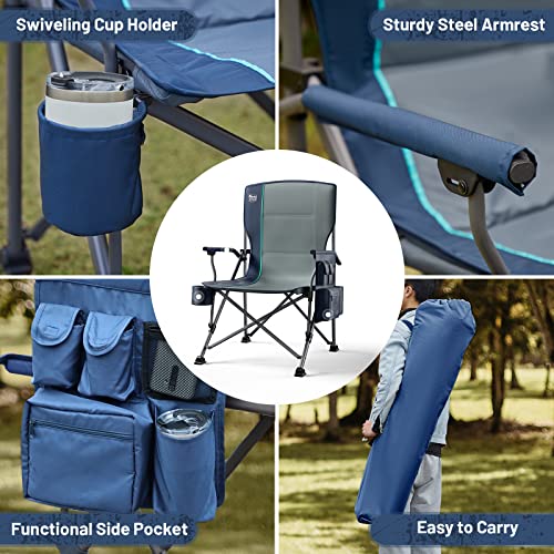TIMBER RIDGE Oversized Folding Camping Chair High Back 500lbs - image 8