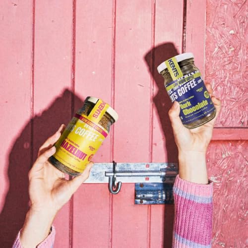 Image of Kents Coffee Combo - Hazelnut & Dark Chocolate Instant Coffee 2 x 50g Jars | LOW ACIDIC COFFEE COMBO |100% Arabica Coffee | No Added Sugar | 90 Cups Serves | CHIKMAGALUR | SINGLE ESTATE | Perfect for Hot & Cold Cups | Espresso, Latte & Flavoured Brew | No Artificial Flavour