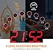 Goetland 17-3/5 inches Jumbo Wall Clock LED Digital Multi Functional Remote Control Countdown Timer Temperaturer, Red Digital on Black Background