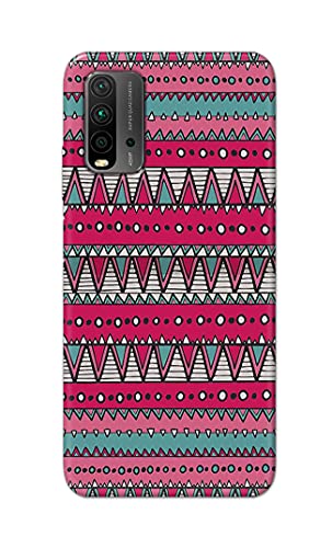 Image of Printed Hard Back Cover Case for Mi Redmi 9 Power Back Cover (Geometric Vintage Pattern) -1803
