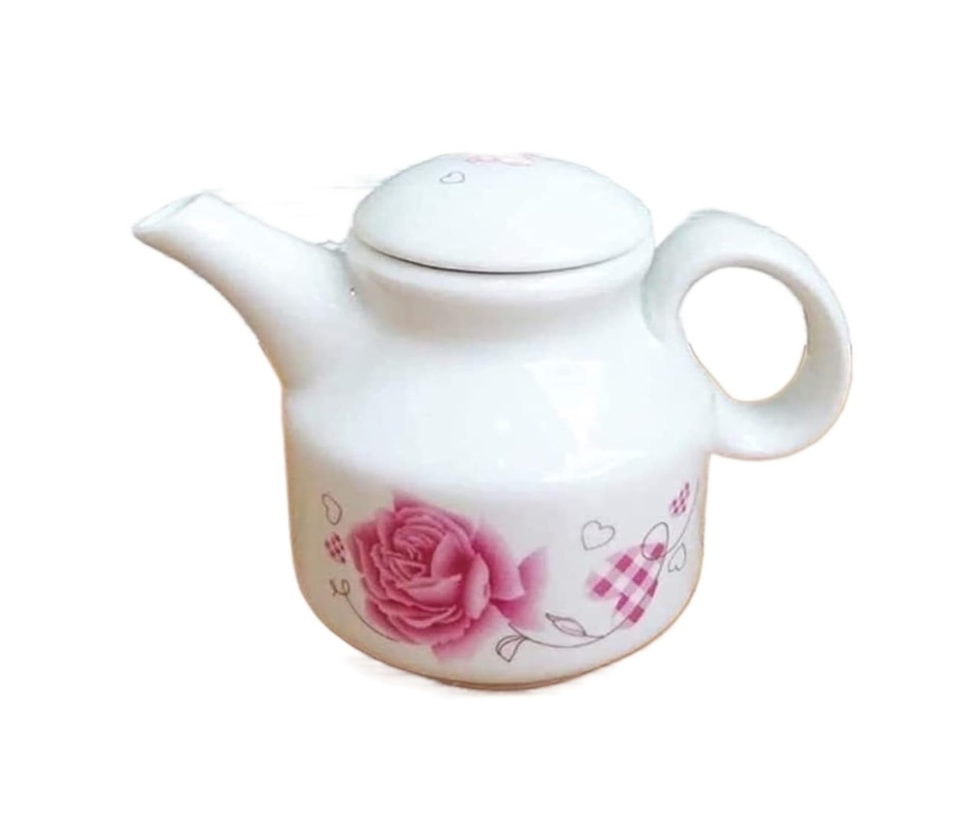 FENBNMK Essig- & Ölspender Blumen Tisch-Essigflasche aus Porzellan, 350 ml, Abendessenflüssigkeit, mit staubdichtem und auslaufsicherem Deckel