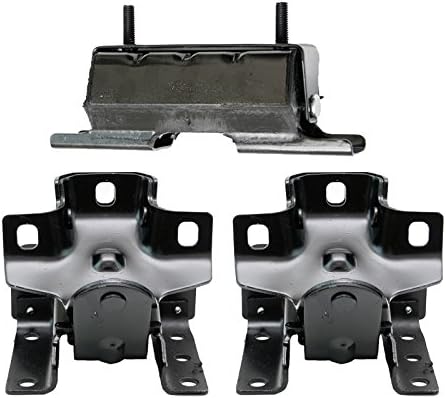 Compatible with 1999-2007 Chevrolet Silverado 1500 4.8L 5.3L 6.0L 4WD Motor & Transmission Mount 3pcs : A2909, A2909, A2638 - K1939