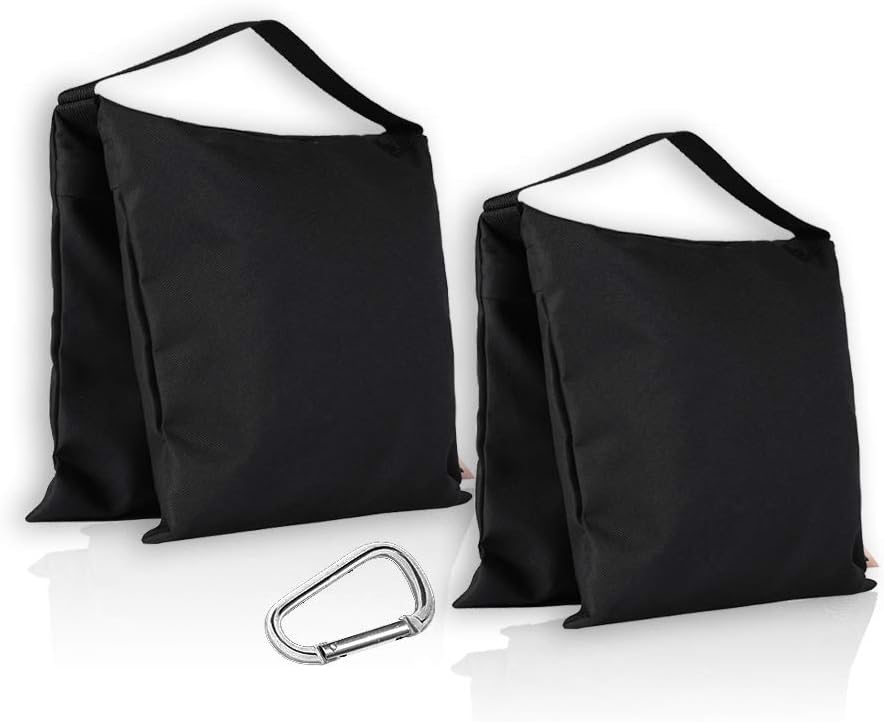 Sandbags Weight Bags for Photography Video Equipment, 2 Pack Heavy Duty Empty Sand Bags for Photo Video Studio Stand, Light Stand Tripod and Jib Arm Mini Camera Crane