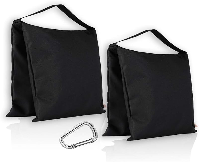 Saddlebag Sand Bags for Photography Video Equipment, 2 Pack Super Heavy Duty Empty Sandbag Weight Bags for Photo Video Studio Stand, Light Stand Tripod and Jib Arm Mini Camera Crane