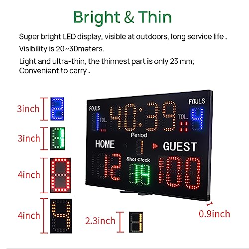 Marcador electrónico digital multifuncional para deportes miniatura 3