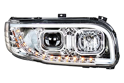 United Pacific 31646 - Projection Headlight Assembly - Passenger Side, Chrome Housing, High/Low Beam, H9 Quartz / H1 Qua #TOP30