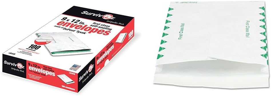 Survivor R1470 Tyvek USPS First Class Mailer Box of 100 and R4510 Tyvek Expansion Mailer Case of 100