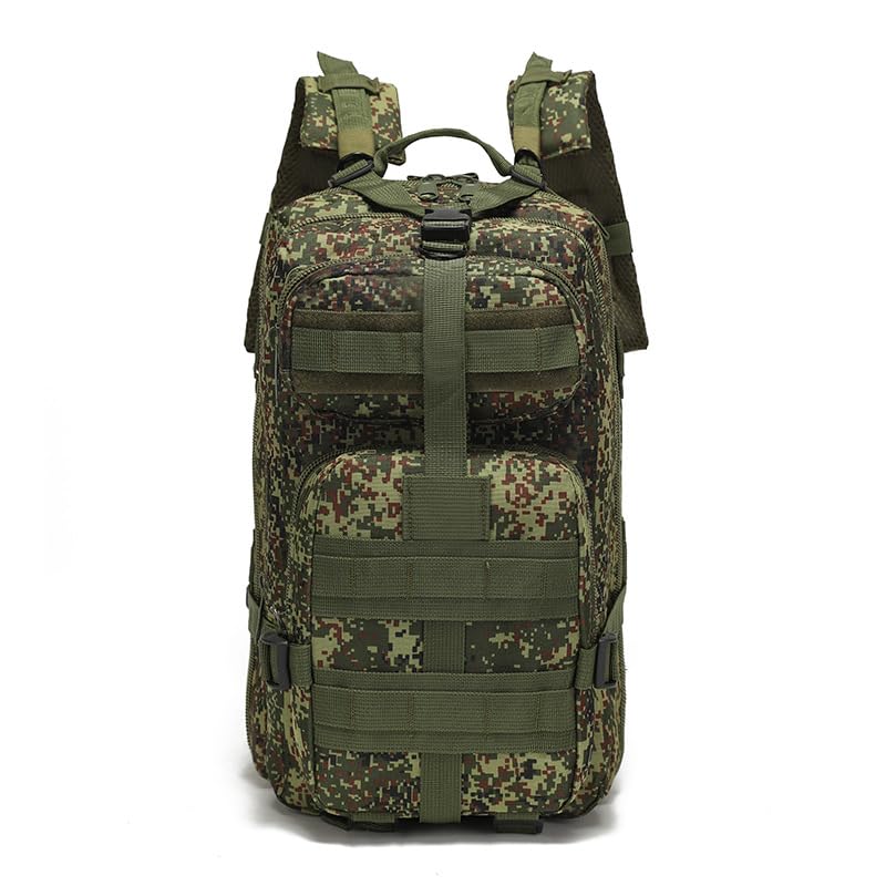Camouflage training Multi-functional tactical emergency Backpack MOLLE system military earthquake trekking equipment (Russian fan)