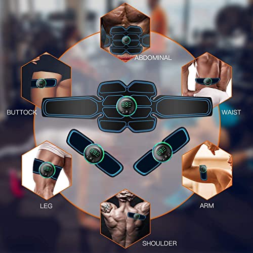 Electroestimulador-Muscular-Abdominales-Electroestimulacion-EMS-Estimulacion-USB-Recargable-ABS-Trainer-para-AbdomenBrazoPiernasCintura