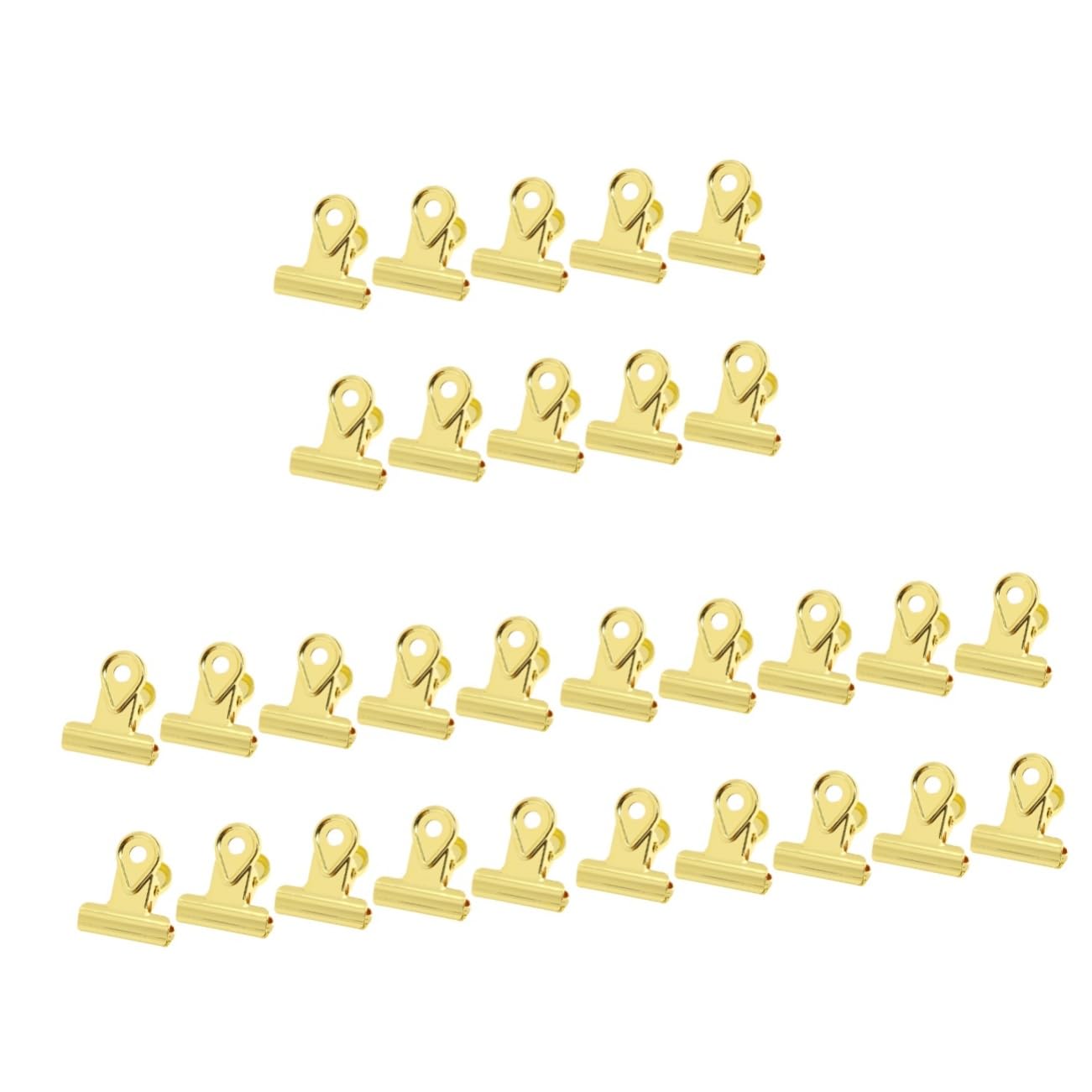 STOBOK 30pezzi Clip Metallo Placcato Per Carta Fermagli Per Documenti Rame Con Cerniera Dorato Per Ufficio e Casa